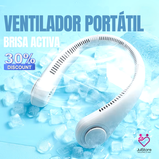 Ventilador de Cuello Portátil | Recargable USB | 3 Velocidades | Liviano