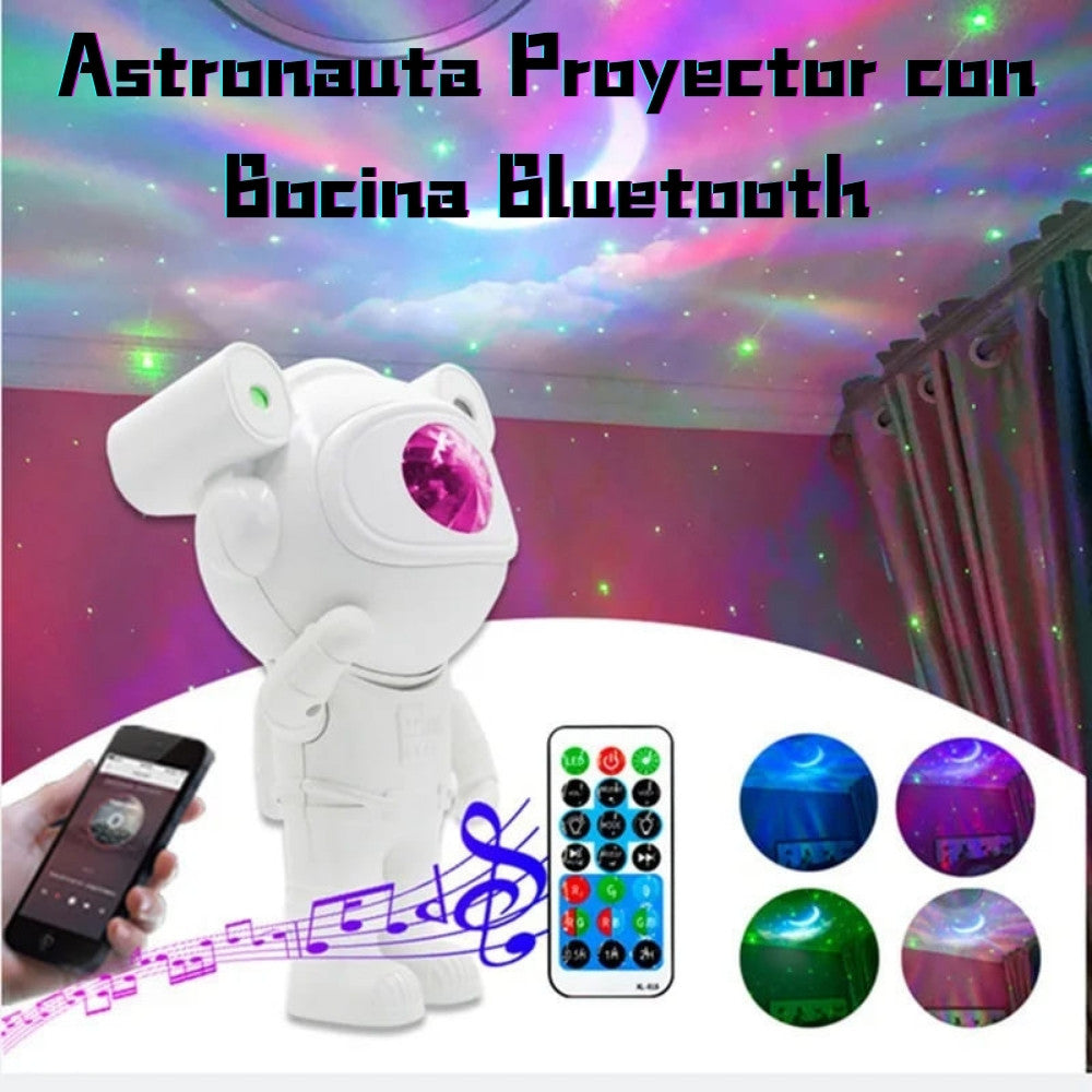 Astronauta Proyector de Nebulosas con Bocina Bluetooth | Exclusivo en Panamá