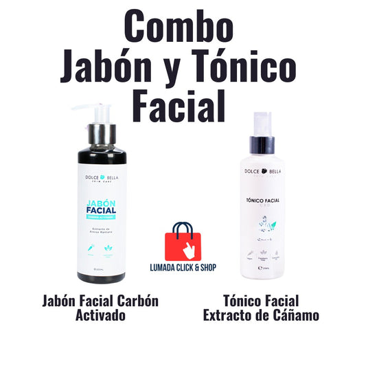 COMBO PREMIUM: Jabón Facial Carbón Activado + Tónico Facial | Dolce Bella